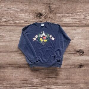 Disney Men's Blue Mickey Mouse Crewneck Sweater